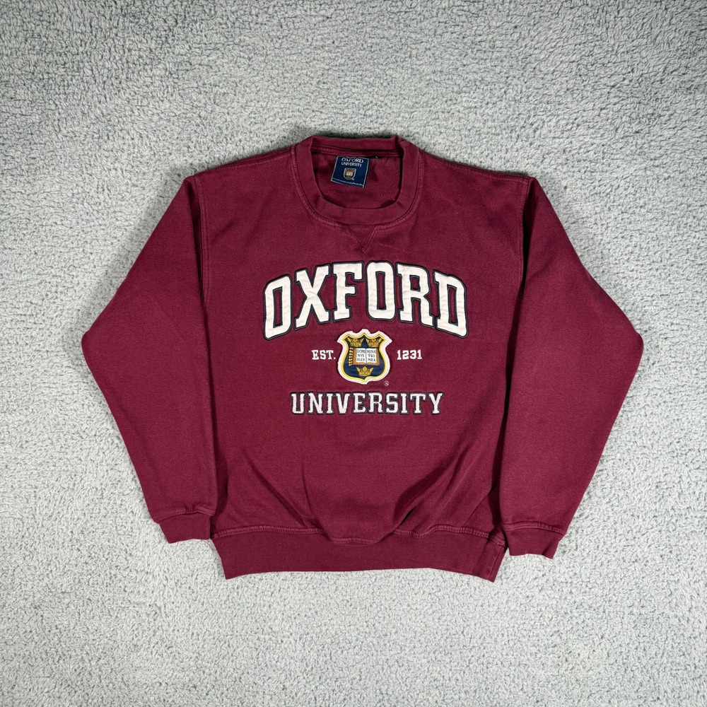 Oxford University Sweatshirt Size Small Maroon Pullover College‎ Logo